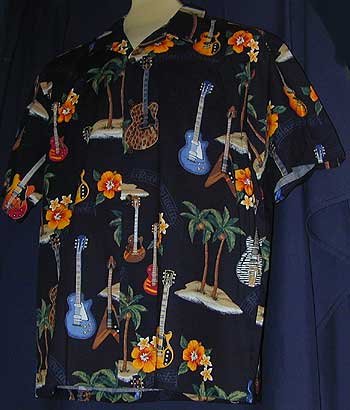 bass guitar hawaiian shirt